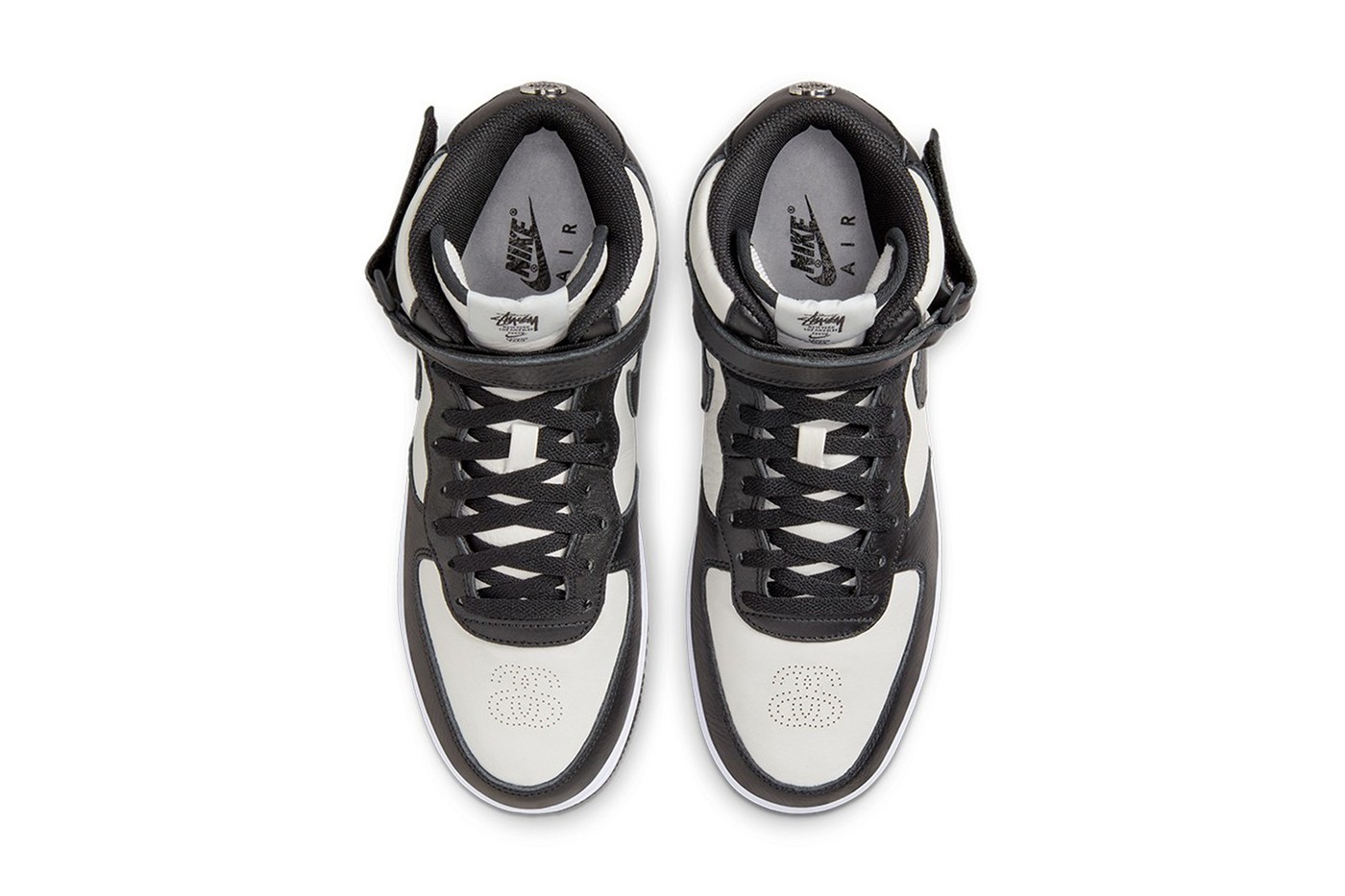 https   sneakerspirit.com  stussy nike air force 1 mid sneakers black white 2