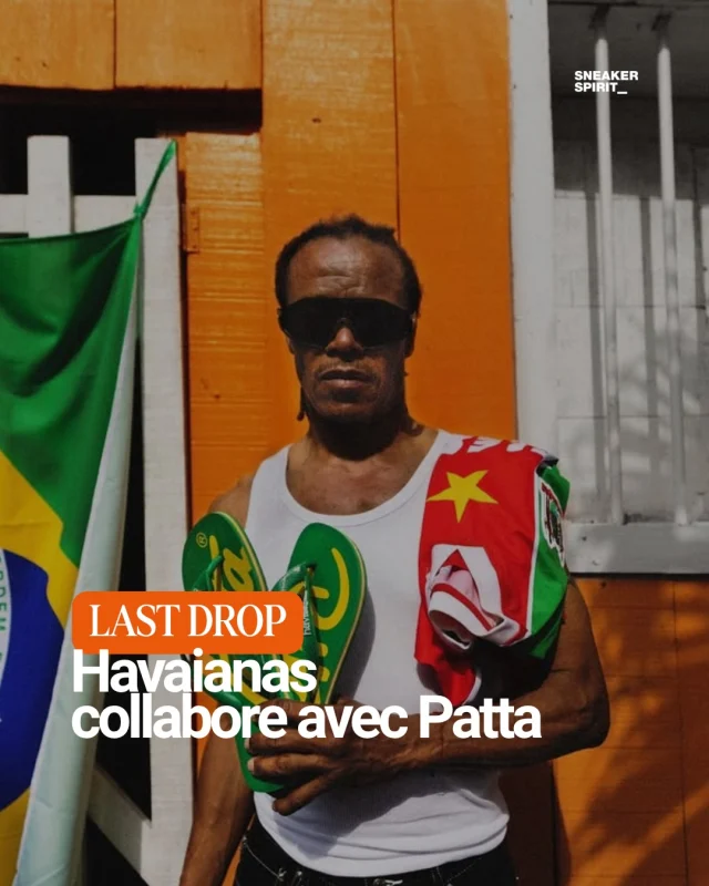 Patta et Havaianas unissent leurs racines pour repenser un classique mondial : la tong Brasil Logo. 

Une collab pensée comme un hommage au Brésil et au Suriname, à l’esprit qui les unissent : la communauté. Sur les semelles, un logo Patta oversize et la devise “Lobi Libi” ; sur les straps, les drapeaux du Brésil et du Suriname.

Deux coloris pour deux ambiances : vibrant vert/jaune ou noir/blanc. En fond, une campagne incarnée par Edgar Davids, légende du football néerlandais et figure majeure de la diaspora surinamaise, qui incarne ici le lien entre générations, cultures et territoires.

Entre Amsterdam et Bahia, une capsule qui raconte les ponts culturels plutôt que les tendances.

#sharethesneakerspirit #courir #patta #havaïanas